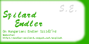 szilard endler business card